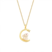 plus会员:StarEye 星眸 玉兔925银和田玉项链