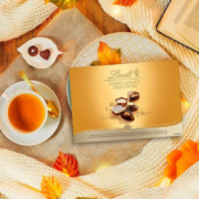 旗舰店发货，Lindt 瑞士莲 雪花牛奶夹心巧克力礼盒 195g