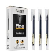 BAOKE 宝克 PC5028 拔帽中性笔 黑色 0.5mm 12支装
