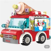 蜜雪冰城  雪王积木车  拼装益智小玩具  单个装