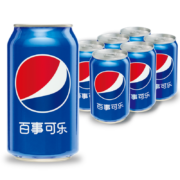 有券的上:百事可乐 Pepsi 碳酸饮料 330ml*6听 整箱