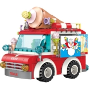 JAKI 佳奇积木 雪王冰淇淋雪糕车