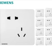 PLUS会员、需抢券：SIEMENS 西门子 Adela致典系列 5UB14183NC01 斜五孔插座 雅白 十只装 *5件