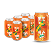 限地区、有券的上：百事可乐 美年达可乐 Mirinda 橙味汽水  330ml*6听