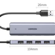 UGREEN 绿联 USB扩展坞 五合一（USB3.0*4+Type-C） 0.15m