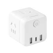 松下（ Panasonic）开关插座10A 三位魔方插座(白色)无USB