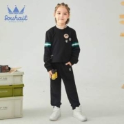 SOUHAIT 水孩儿 2023春新款儿童中大童毛圈卫衣卫裤运动两件套（105~170码）2色
