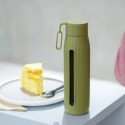 LOCK&LOCK 户外运动耐热玻璃杯 350ml LLG595GRN