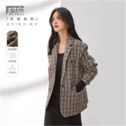 DUIBAI 对白 女士格纹西装外套 CDN001