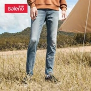 Baleno 班尼路 男士简约港风复古直筒牛仔裤