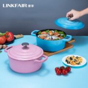 LINKFAIR 凌丰 LFDTG-FL22SD02 珐琅锅 22CM 粉色