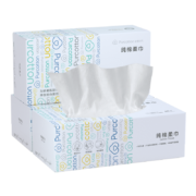 PLUS会员：Purcotton 全棉时代 纯棉柔巾 80抽*3盒（20*20cm）*3