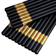 京喜APP、概率券: 爱自由 合金筷子 24cm 金福 10双