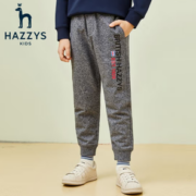 Hazzys 哈吉斯 中大童棉质针织休闲长裤（105-165cm码）