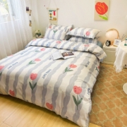 plus会员：多兰诗 小清新卡通纯棉四件套 200*230cm