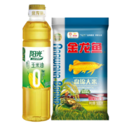 京东特价APP、需抢券：金龙鱼 精选花生油东北大米 大米500g+食用油400ml