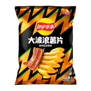乐事（Lay's）休闲零食 大波浪薯片碳烤五花肉味 135克（新老包装交替发货）