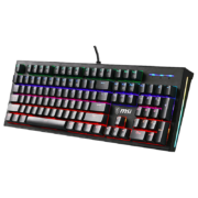 PLUS会员：MSI 微星 GK50Z 104键 有线机械键盘 黑色 高特青轴 RGB