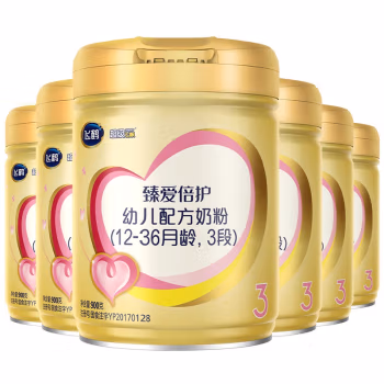 再降价、京东特价APP、京东PLUS：飞鹤 超级飞帆臻爱倍护幼儿配方奶粉3段 1-3岁适用 900克*6罐