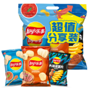 plus会员：乐事薯片 组合包（红烩味+烧烤味+大波浪鱿鱼味) 56克*3包*5件