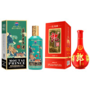 PLUS会员：郎酒 壬寅虎年53度王子酒 500ml+郎酒红花郎十 500ml组合装