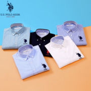 经典复古！U.S. POLO ASSN. 男士长袖纯棉衬衫 USPOLO21112
