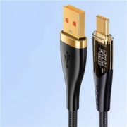 聚划算百亿补贴：宾思 120W冰透黑科技快充type-c安卓数据线6 A 1.2m
