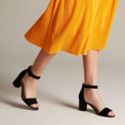 Clarks 其乐 deva MAE女士真皮一字带凉鞋