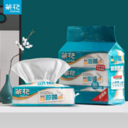 清洁无忧！CHAHUA 茶花 抽取式懒人抹布 50抽（22*20cm）