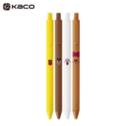 PLUS会员：KACO 文采 布朗熊联名 K1015 按动中性笔 0.5mm 黑色 8支/盒