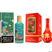 PLUS会员：MOUTAI 茅台 王子酒 壬寅虎年 53度 酱香型白酒 500ml+郎酒 红花郎十 53度 酱香型白酒 500ml 组合装