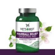 VET'S BEST 美国绿十字猫草片猫咪化毛球片肠胃调理预防便秘 60片*3瓶