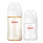 Pigeon 贝亲 自然实感第3代 婴儿玻璃奶瓶 160ml +PPSU奶瓶 240ml