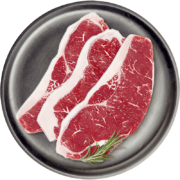 PLUS会员：WOWBEEF 万馨沃牛 谷饲原切西冷牛排500g*3件