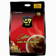 越南进口！中原G7 美式萃取速溶纯黑咖啡 100袋 送杯勺