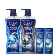 88VIP：CLEAR 清扬 男士专用洗护套装（冰凉酷爽600g+净澈600g+沐浴乳100g*2）*2件