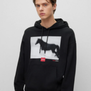 国内官网1850元！HUGO Hugo Boss 雨果·博斯 Dorse 男士纯棉休闲连帽卫衣 50484164  直邮含税到手￥599.54