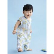 米乐鱼 婴儿睡袋 全棉纱布2层