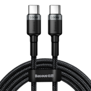 BASEUS 倍思 Type-C数据线双头 100W 数据线 编织 2m 黑色