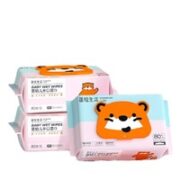 POMPOM LIFE 蓬松生活 双色湿巾 65g*80抽*3包