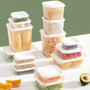 食品级安全材质！网易严选 食品级冰箱食物收纳盒 10件套19.9元包邮（需领券）