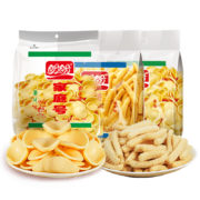 京东特价app、需抢券：盼盼 膨化食品家庭号番茄味薯片+原味薯片+虾条（各1袋100g）