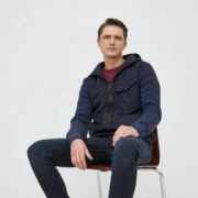 BOSS Hugo Boss 雨果·博斯 橙标 Kalbumy 男士羊毛混纺拼接连帽保暖夹克50474890