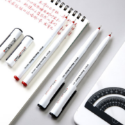 不易褪色！M&G 晨光 ASP27102 拔帽中性笔 红色 0.5mm 12支装