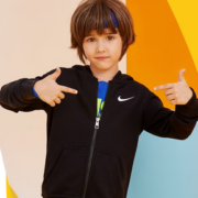 防风保暖！NIKE 耐克 儿童薄绒连帽外套