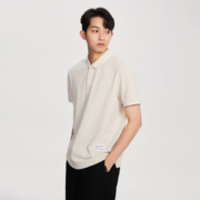 PLUS会员：杰克·琼斯（JACK&JONES）时尚 法斗狗刺绣翻领短袖 165-195