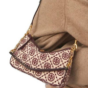 TORY BURCH 汤丽柏琦  T Monogram 女士提花斜挎包腋下包 85137