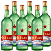 88vip：红星 二锅头 56度 绿瓶大二750ml*6整箱