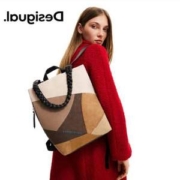 亚马逊销冠！Desigual 女士拼接撞色两用双肩背包单肩包 22WAKP14