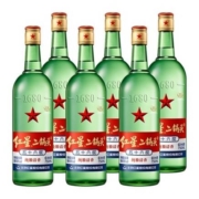 概率券、88VIP：红星 绿瓶 1680 二锅头 清香纯正 56%vol 清香型白酒 750ml*6瓶 整箱装